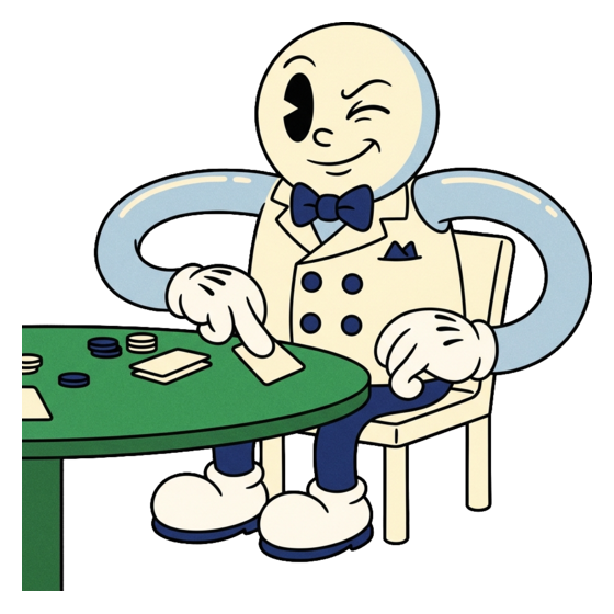 Friendly cartoon delegate